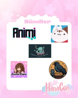 🛍️✨ Händler & Aussteller auf der HanaCon! ✨🛍️
Wir möchten euch hiermit noch ein paar unserer Händler und Aussteller vorstellen, die ihr auf der HanaCon entdecken könnt! (≧◡≦) ♡
Freut euch auf eine große Auswahl an Produkten – von Anime Merch über Kunst bis hin zu besonderen Fundstücken! 🎨🌸
Außerdem habt ihr bei einigen Ständen die Möglichkeit, spannende Communities kennenzulernen, euch auszutauschen und neue Leute zu treffen. (ﾉ◕ヮ◕)ﾉ*:･ﾟ✧
Schaut unbedingt vorbei und lasst euch überraschen, was euch alles erwartet! ✨
#hanacon2026 #hannover #händler #aussteller